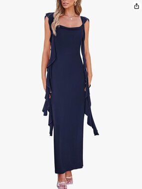 Brand New Navy PRETTYGARDEN Women's Sleeveless Dress Size Large